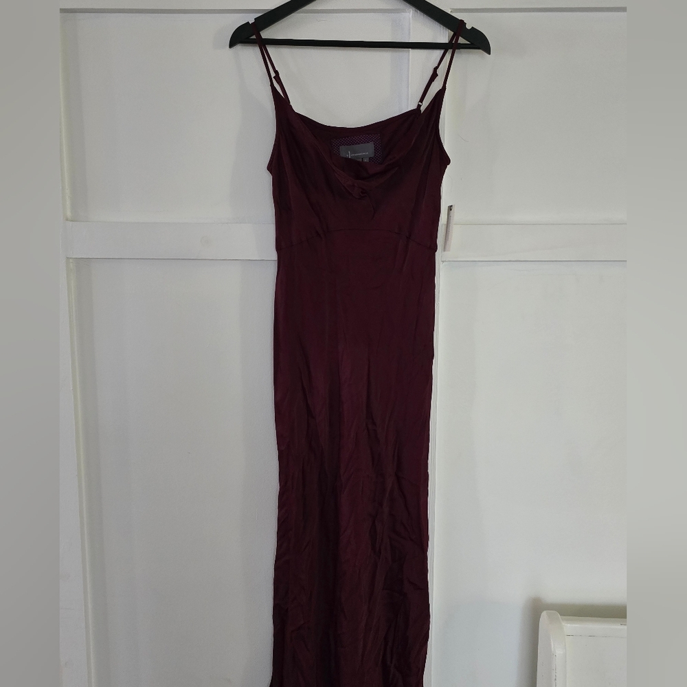 NWT Anthropologie Elyse Slip Dress Wine Burgandy Small - Picture 3 of 5